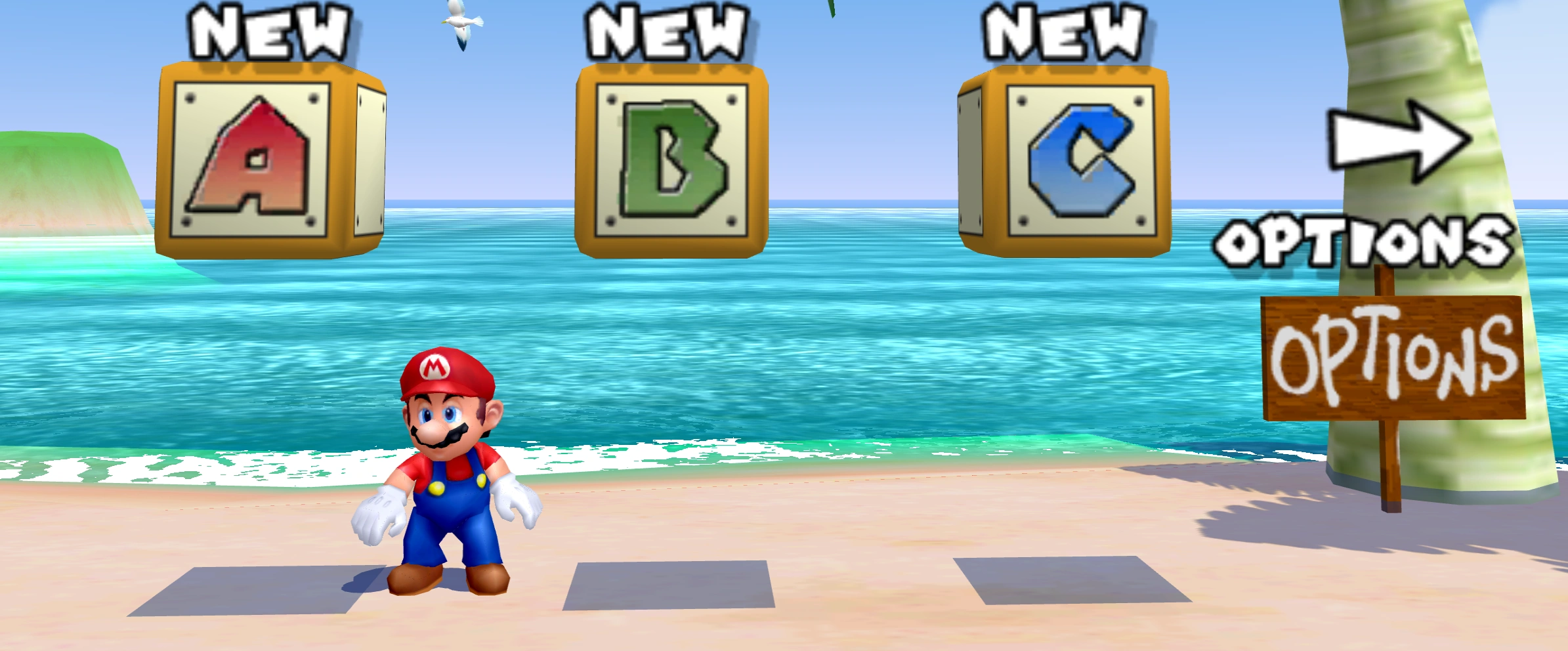 The same frame with blue water and its wave pattern restored.