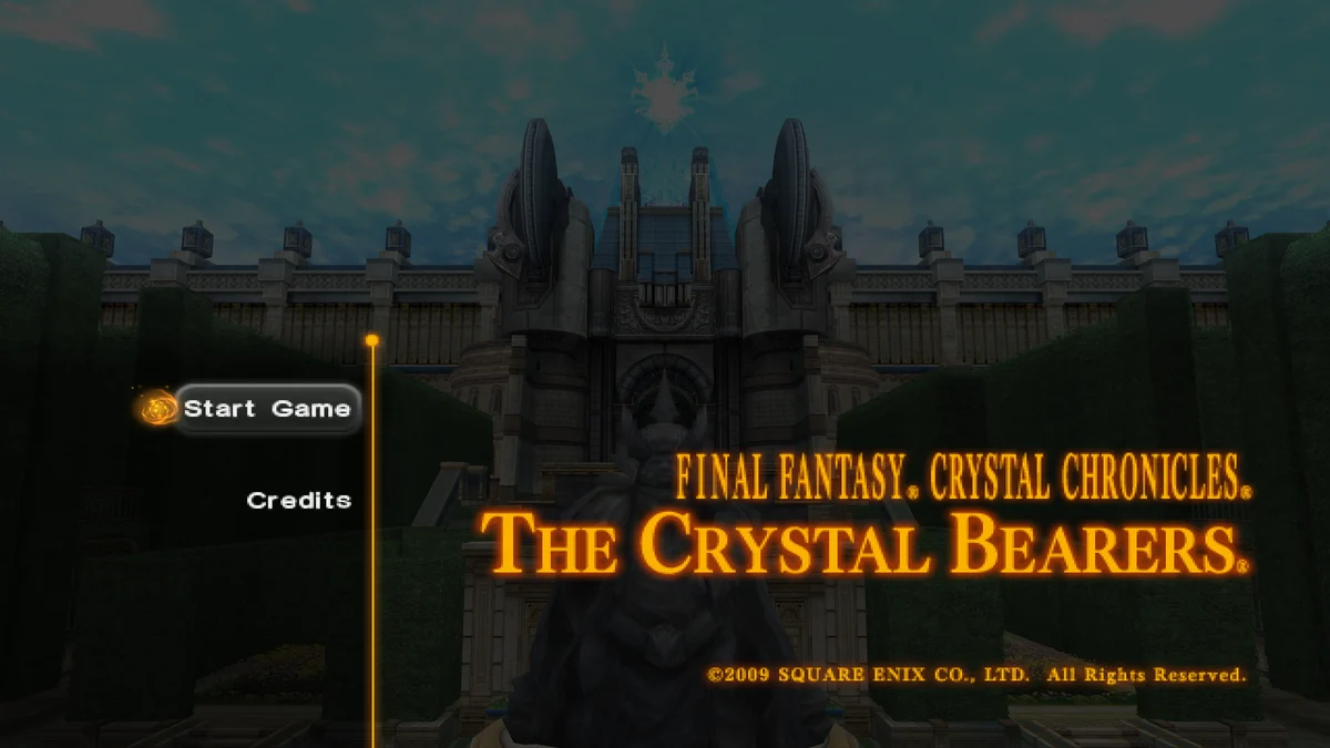 Final Fantasy Crystal Chronicles: The Crystal Bearers title screen running in gecko